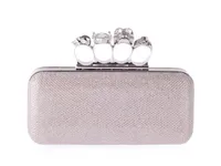 NEW Rhinestones women clutch bags diamonds finger ring Bridal Hand Bags crystal wedding bridal handbags purse bags holder