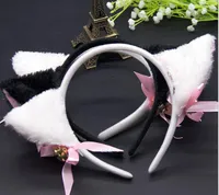 Halloween Cat Fox Fluffy Devil Ears Bells Headband Costume Fancy Dress Anime Neko Cosplay Band Party Boże Narodzenie Performance Rekwizyjne przysługę