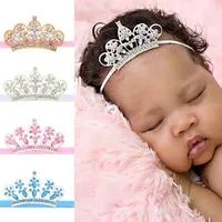 Högkvalitativa Bursting Barn Crown Hair With the First Rope Baby Hair Ornaments Diamond Crown Headband TG101 Mix Beställ 30 stycken mycket