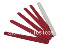 Wholesale- Free Shipping red wooden nail file mini emery board disposable nail file wood emery board 500 pcs