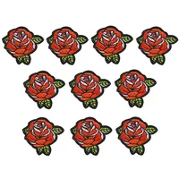 1 pz Patch da ricamo floreale per abbigliamento Iron-on Rose Patch Applique Applique Ferro su Patch Accessori per cucire Accessori Badge Adesivi su Abiti FAI DA TE