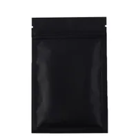 Alta calidad 100 bolsas con cierre zip X metálico Mylar fondo plano Negro del papel de aluminio pequeña zip lock bolsas de plástico