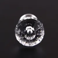 Wholesale- 30mm Diamond Crystal Glass Drawer Cabinet Wardrobe screw Pull Handle Knob Home Kitchen Decor Door Handles