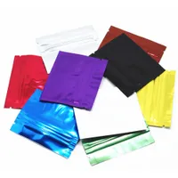 2017 New Arrivals 200pcs 7.5*6cm Small Colorful Zipper Aluminum Foil Package Bag Multicolor Maylar Foil Bags Packaging Pouch Retail