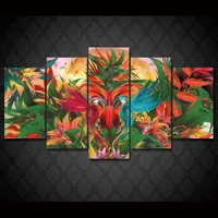 5 stücke hd gedruckt dschungel vögel abstrakt wandkunst leinwand drucken poster leinwand bilder moderne malerei