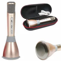 Mini K068 Ev KTV Taşınabilir Karaoke Mikrofon Mikrofon Player Bluetooth Hoparlör w / Orijinal Perakende Kutusu
