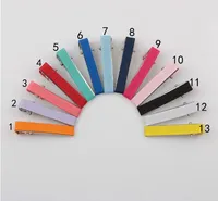 Multicolor DIY Duckbill Rvs Duckbill Clip tot 4 cm Rib van lint vouwen haarspeldaccessoires YH553