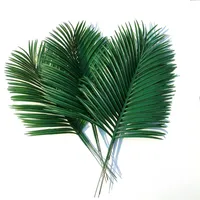 Künstliche grüne Pflanzen dekorative Blumen Schmetterling Palm Areca Palm Blätter Hochzeitsdekoration 35 cm lang 28 cm breit