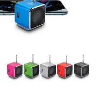 Färgrik bärbar mini-högtalare TD-V26 Micro SD / TF-kort USB-skiv MP3 Musikspelare Förstärkare FM-radio Digital högtalare LCD-skärm (DY)