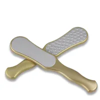12pcs/lot Golden Foot File For Pedicure Rasp Grater For Feet Remover Luxury Stainless Steel Foot Manicure Nail Tools High Quality