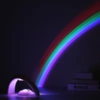 USB och 3AA Två Modell Strömförsörjning Modeller Färgglada Projektorljus LED Novelty Rainbow Star Night Light Scallop Atmosphere Lampa för dekor hem