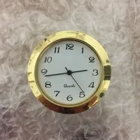 Gold 1 7/16 inch plastic insert clock standand size arabic dial fit up clockparts PC21S movment