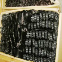 10 قطع بالجملة مستقيم موجات النسيج الهندي المصنعة الإنسان الشعر التمديد أسود اللون رخيصة السعر