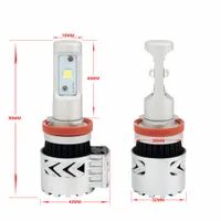 8G H4 9005 HB4 LED phare Ampoule 72W 12000LM 6500K Crees blancs H7 LED Ampoule de phare pour voitures Remplacer HID Xenon Phare