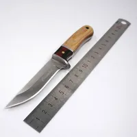 Nueva K89 cuchilla de caza de hoja fija recto Bowie táctico cuchillo 5CR13MOV de acero con mango de madera herramientas de supervivencia de acampar al aire libre