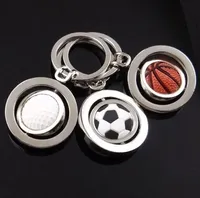 Nieuwe Roterende Golf Basketbal Soccer Sleutel Ketting Sleutelhanger Herdenkingsgeschenk Gift Massering Kr029 Sleutelhangers Mix Bestel 20 stuks Veel