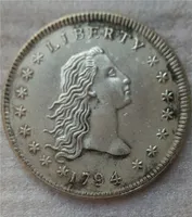 United States draped bust dollar 1794 mynt kopia archaize old looking oss mynt mässing hantverk mynt \ hela försäljning gratis frakt