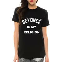 Atacado-Beyonce é minha carta engraçado impressão t camisa para fêmea tops manga curta preto branco grande camiseta femme camisetas mujer