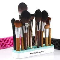Bdellium tools En İyi Silikon Makyaj Fırçası Tutacağı / Organizatörü - Güzellik Makyajı Araçları Fırçalar Blender - kese ile