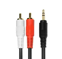 3.5mm to 2 RCA Audio Cable RCA Jack Cable 2 RAC male to 3.5 male Aux Cable for Edifer Home Theater DVD الهواتف سماعات