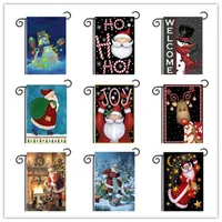 Christmas Garden Flags Santa Festival Decor Holiday Party Decoration Banner Ornament Indoor Outdoor Pennon Courtyard Hanging Flag