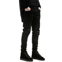 Wholesale-New fashion ripped jeans Little stretch jeans for men and women