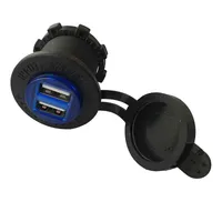 Power Dual 2 USB Port Charger Switch Scongette Docket Socket Flight for Car Auto Motorcycle Truck Boat Marine