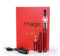 HOT magic 3 in 1 Kit wax dry herb e-liquid atomizers ecigs kit MT3 AGO G5 glass globe 3in1 evod battery vape Free DHL