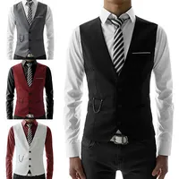 Hurtownia- gorąca moda men kurtka garnitur Slim Fit Vest Casual Business Formalne kamizelki kamizelki