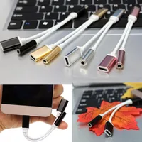 2 in 1 3.5mm Audio Cable Converter Earphone Headphone Jack Adapter Splitter Connector Cable Aux For Type-C Charging Cord