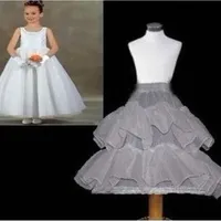 2017 Dzieci Petticoats Wedding Bride Bride Druhna Akcesoria Crinoline White 1-Hoop 2-warstwowy Kwiat Girl Dress Kid Underskirt