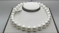 Chaîne de perles fine énorme magnifique 12-13mm South Sea Collier perle blanc 18inch 14k
