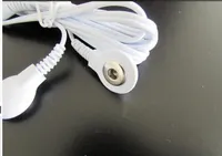 5 sztuk / partia TENS ELECTRODE Przewody przewodów kablowych Kabel 3,5 mm Wtyczka W / Four Snap Connectors i Kompatybilny W dla TENS Urządzenie masażer