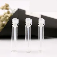 Clear 2ML 2CC Mini Glass Perfume Small Sample Vials Botella de perfume Empty Laboratory Liquid Fragancia Tubo de ensayo botella de prueba