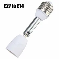 Yüksek Kalite E27 E14 Esnek Uzatın Baz Işık Lamba Adaptörü Dönüştürücü Vida Soket 110-240 V