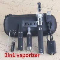 3in1 vaporisateur ecigarette starter kit evod batterie MT3 eliquid globe cire de verre il y a atomiseur d'herbes sèches 3 en 1 stylos vape