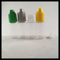 Botella plástica del dropper del ANIMAL DOMÉSTICO 10ml para las botellas vacías del jugo de E con las botellas finas largas de la extremidad casquillo a prueba de niños 2000pieces para el cigarrillo electrónico