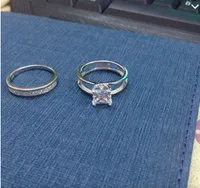 Nieuw! Real 925 Sterling Silver Ring voor Dames Zilveren Bruiloft Engagement Sieraden N63