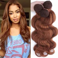 Malasia India Brasileño Plaza de pelo de Virgen Peruano Body Wave Hair Teje color natural # 1 # 2 # 4 # 27 # 99j # 33 # 30 Extensiones de cabello humano