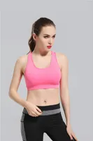 2017 розовый дамы йога бюстгальтер мода Quick Dry спортивная женская топы фитнес йога спортивный бюстгальтер тренажерный зал одежда Бесплатная доставка Галли