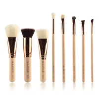 MAANGE Profesional 8Pcs Tipos de cepillos de maquillaje Set de cepillo de oro de oro Kabuki herramientas de maquillaje