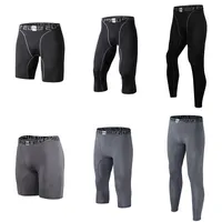 Pantalones ajustados de compresión para hombres Base Layer transpirables leggings para correr