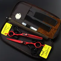 6.0 Polegada Jason Hair Scissors Kits de Corte De Tesoura De Cabeleireiro Profissional Tesoura Diluindo JP440C Tesoura Do Barbeiro, LZS0520