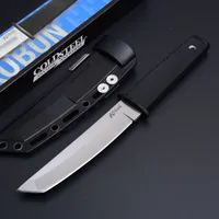 New Cold Steel 17T KOBUN Survival Stright knife Tanto Point Satin Blade Utility Fixed Blade Knife Hunting Tools