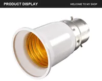 B22 do E27 BASE LED Light Lamp Lampa Fireproof Holder Adapter Converter Gniazdo Zmiana