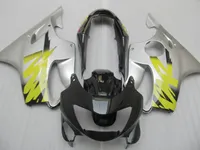 Personalizado kits de Injecção carenagem para Honda CBR600 F4 1999 2000 prata carenagens motocicleta preto ajustado CBR 600 F4 99 00