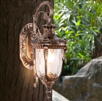 Outdoor Retro Lampa Ściana Light Classic Vintage Wodoodporna Kinkiet ściany Carczy Lekkie Brąz Miedź Outdoor Wall Lamp Light LLFA