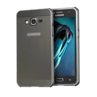 Galaxy J2 Prime (Grand prime +) G532 Brushed Bling Skin + Alüminyum Celular Cep Telefonu Metal Tampon Hibrit Sert PC Kaplama Krom Kapak