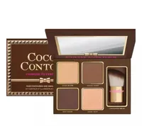 Calza !! Marca Makeup COCOA Contour Kit Evidenziatori Palette Colore nudo Cosmetici Viso correttore con contorno Pennello Buki DHL