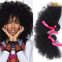 Hurtownie 100% Brazylijski Human Hair Paundles 7a Peruwiański Malezyjski Indian Hands Afro Włosy Wyplata Rozszerzenie Tanie Dziewiczy Human Wail Wątkry 4Bundle
